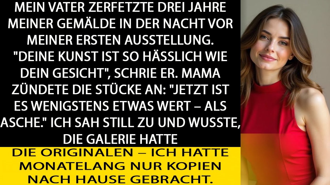 Vater zerriss mein kunstwerk vor ausstellung: „talent hat dich wie alles andere übersprungen.“
