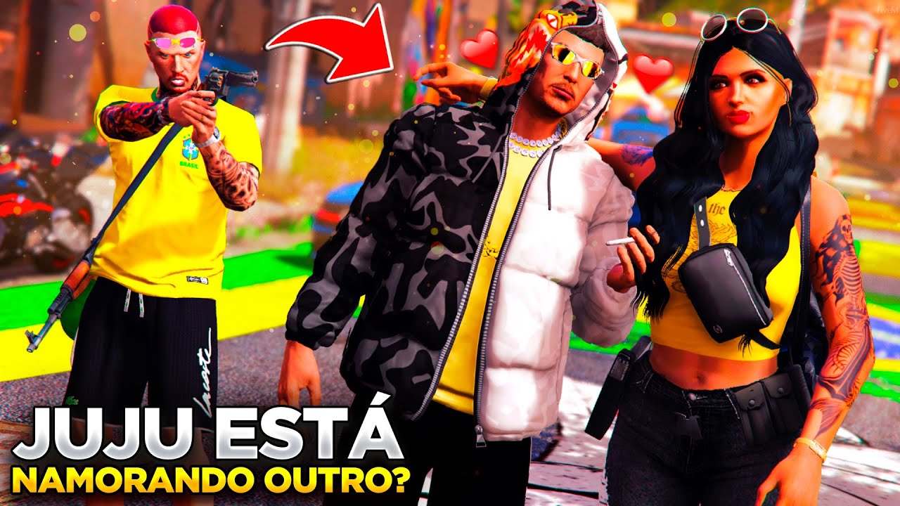 GTA V: VIDA DO CRIME | TALARICO?? ACABEI FLAGRANDO A JUJU COM OUTRO NO MEIO DO JOGO DO BRASIL!😡|#66