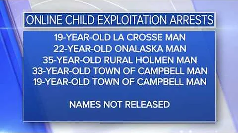 Five area men arrested following online child exploitation investigation