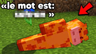 Si je dis CE MOT, Je Meurs sur Minecraft..