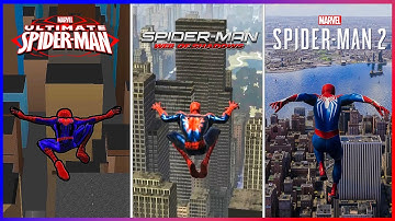 Jumping From the Highest Points in Spider-Man Games #spiderman