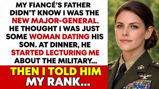 My Fiancé's Father Lectured Me About Military Command at Dinner — He Didn't Know I Was His New Co...