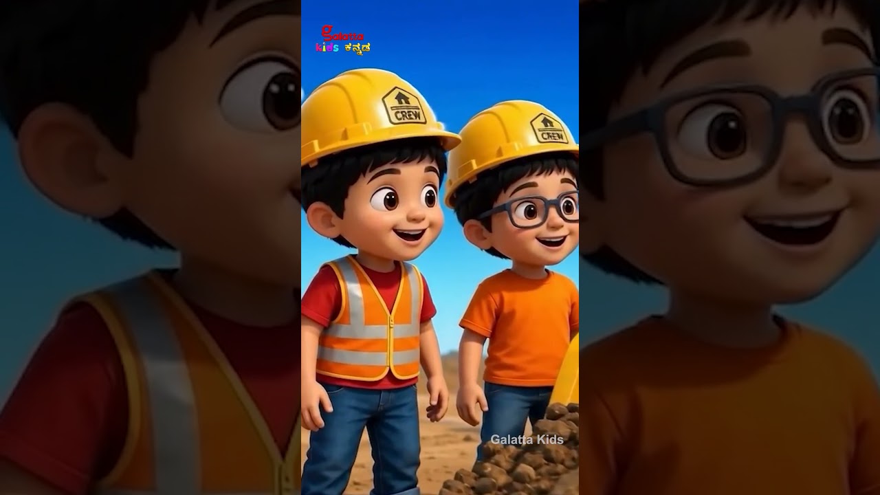 ನಿರ್ಮಾಣ ಟ್ರಕ್ ಹಾಡು | Construction Truck Song | Nursery Rhymes for Kids | Galatta Kids | Shorts