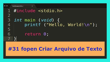 Tutorial de C #31 - fopen Criar Arquivo de Texto
