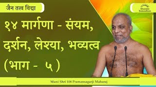 जैन तत्त्वविद्या | 24 - १४ मार्गणा - संयम, दर्शन, लेश्या, भव्यत्व  (भाग -  ५ ) #munipramansagar