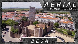 Beja Castle and Cathedral ● Portugal 🇵🇹 | 4K Aerial Drone Stock Footage