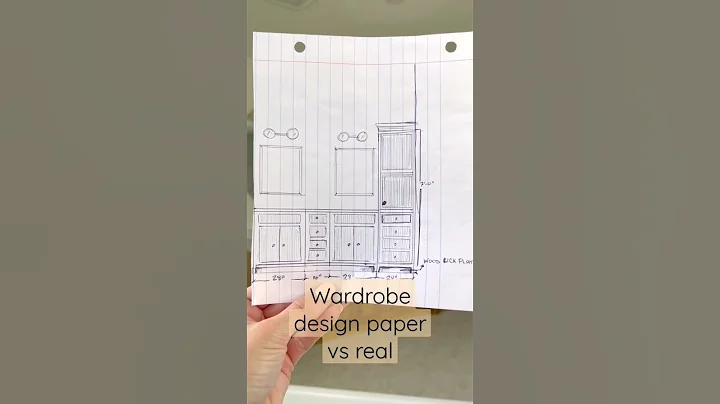 Wardrobe design drawing vs real #wardrobe #cupboards #shprts