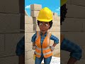 Construction worker's wall trick goes wrong 😱 #construction #fail #satisfying
