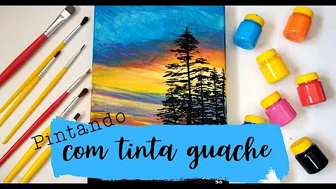 Pode pintar tela de pintura com tinta guache?
