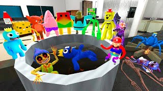 🤡 SPARTAN KICKING AND MEGA PUNCH 3D SANIC CLONES MEMES ( 3D MEMES ) AND 🌈 RAINBOW FRIENDS in Gmod !