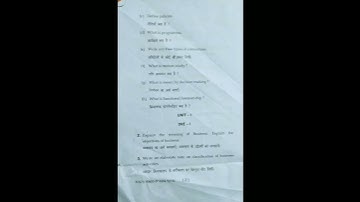 B.Com 1st semester business management question paper 2019