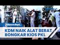 GAYA KDM Naiki Alat Berat Ikut Bongkar Kios PKL di Cicadas , Pedagang Terdampak Dijanjikan Pekerjaan
