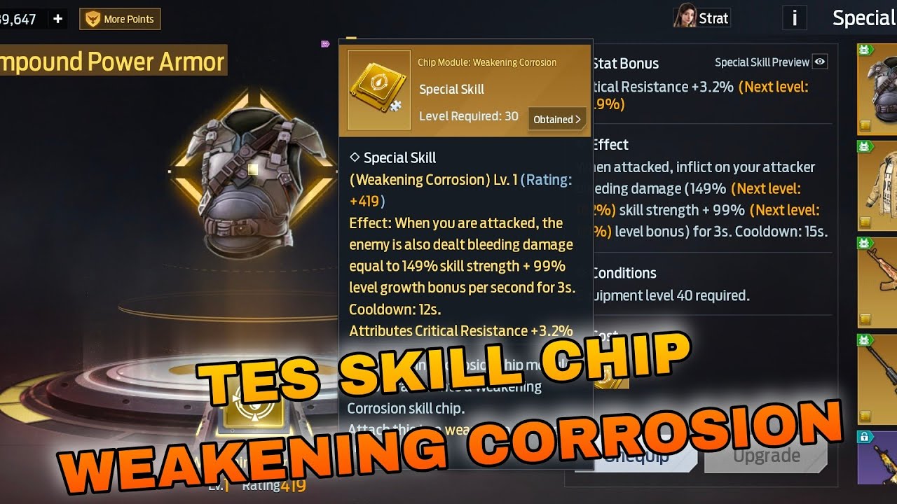 Tes Damage Skill Chip Weakening Corrosion - Garena Undawn - YouTube