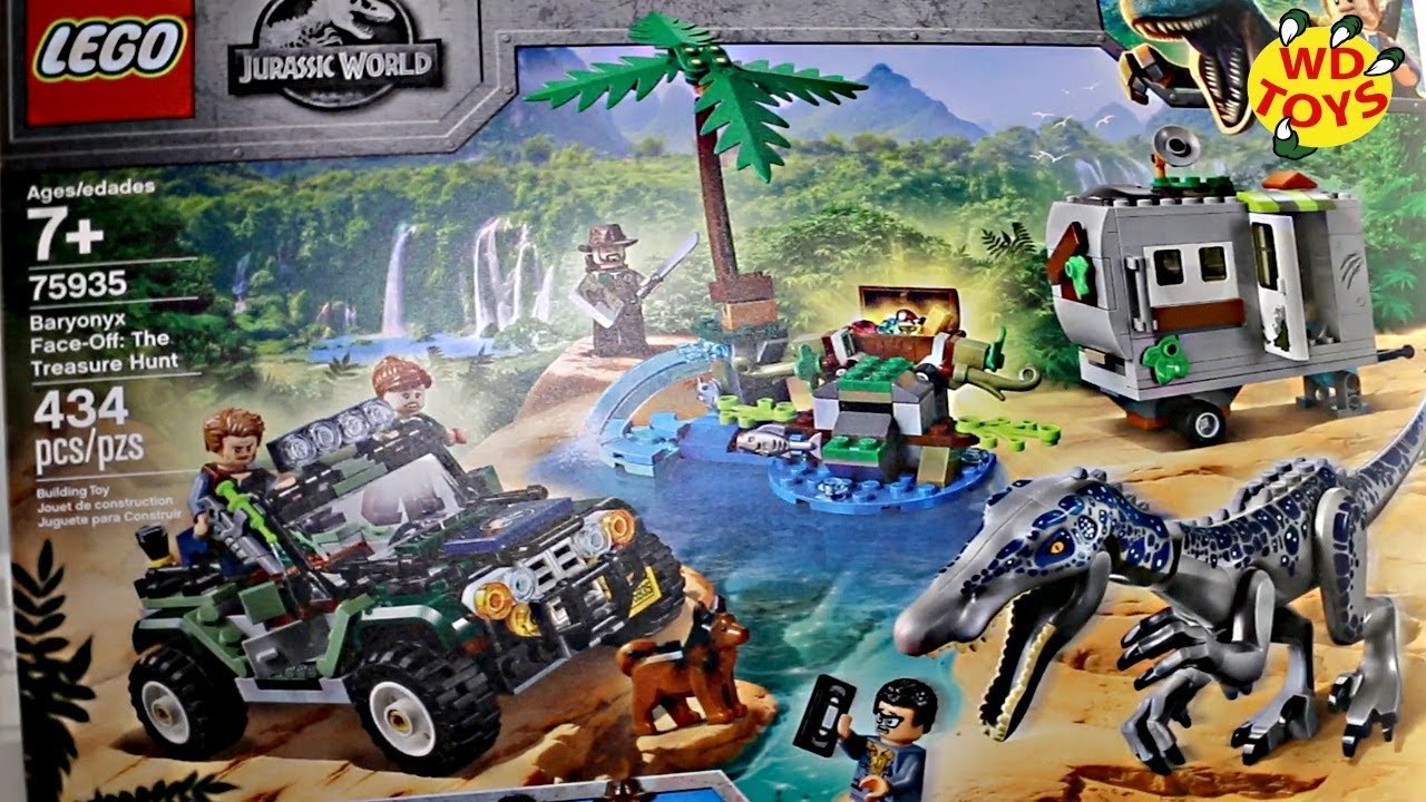 New Jurassic World LEGO 2019 Baryonyx Face-Off 75935 4 Fallen Kingdom Lego Dinosaur Toy Fair YouTube