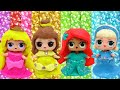 ディズニープリンセスに LOL サプライズドールが キラキラドレスに変身❤DIY ねんどの手作り衣装 お姫様 アリエル シンデレラ オーロラ姫 ベル✨手作り工作 ❤️ミニチュアドール