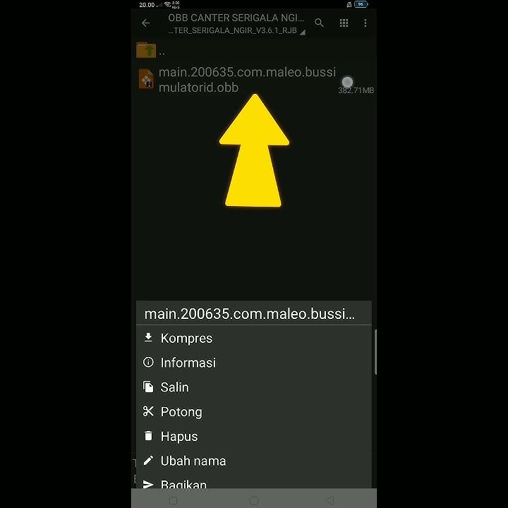cara pasang obb dengan singkat
