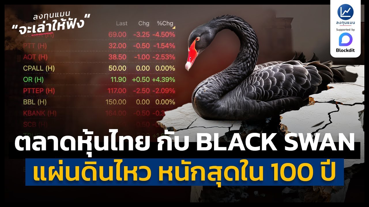ตลาดหุ้นไทย กับ BLACK SWAN แผ่นดินไหว หนักสุดใน 100 ปี | ลงทุนแมนจะเล่าให้ฟัง