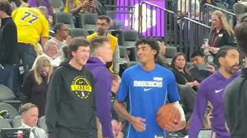 Luka Doncic and Austin Reaves having fun courtside in Las Vegas 