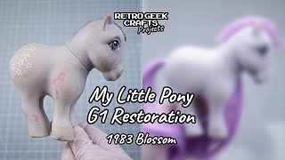 1983 My Little Pony Blossom Vintage Toy Restoration Cleaning Rehair/Reroot MLP G1 Hasbro Relax Calm