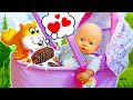 Кукла БЕБИ АНАБЕЛЬ гуляет в Лесу! Новые друзья пупсика Baby Doll! Смешные видео игры для детей