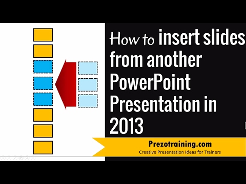 How to insert slides from another presentation in PowerPoint 2013