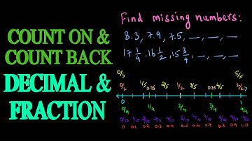 COUNT ON COUNT BACK(DECIMALS & FRACTIONS) | NUMBER PATTERN | FINDING MISSING NUMBER IN THE SEQUENCE