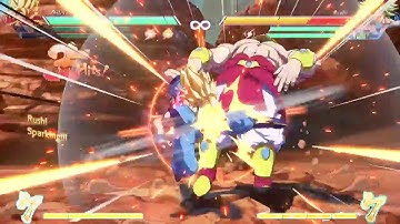 DB FighterZ SS1 Goku 141 hits air Ki blast loops ft Trunks & Cooler assist.