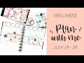Plan with Me // Lined Vertical Wellness Spread // July 19 - 25, 2021
