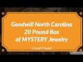 Goodwill North Carolina 20 Pound Box of MYSTERY Jewelry Finale Unboxing Unjarring  Silver? Gold?