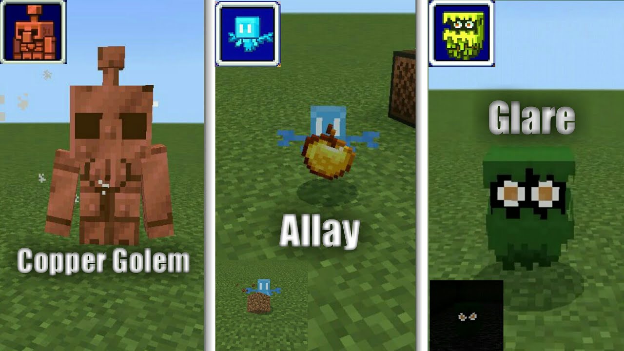Addon Copper Golem,Allay,Glare [Mob Vote 1.19] YouTube