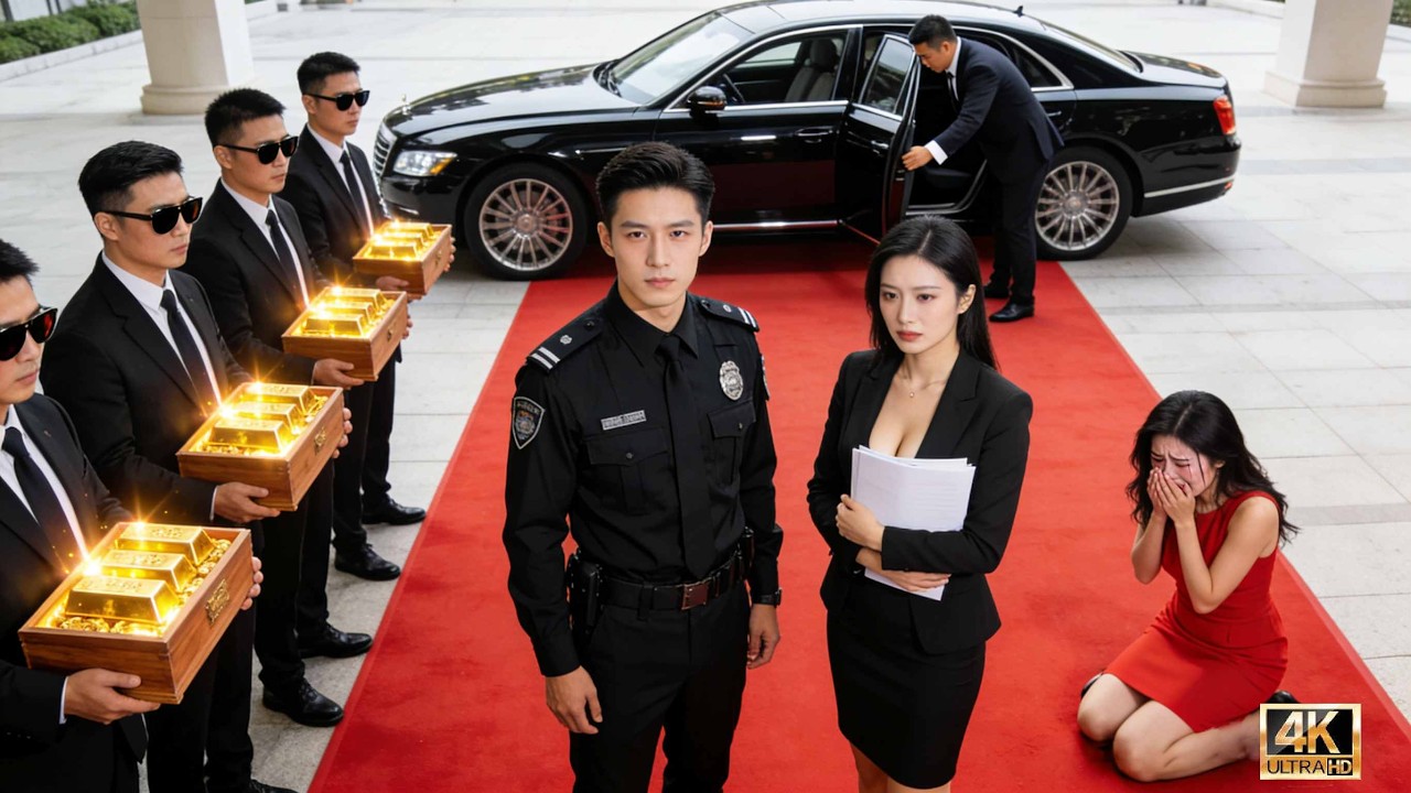 Guardia pobre humillado por ex, hijo perdido de millonario. Ella se arrodilla y pide perdón.