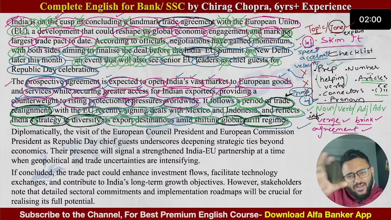 🔥Editorial Analysis | Vocab, Grammar, Skimming, Idioms, Reading | Bank | SSC | UPSC | Defence