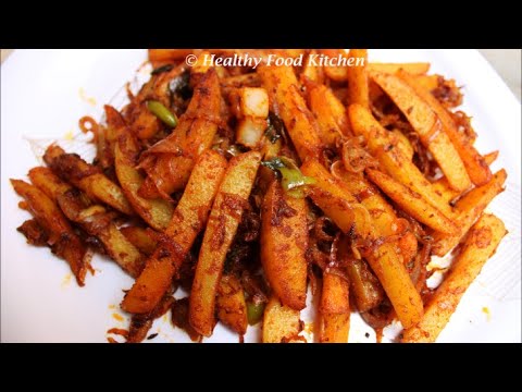   Spicy Masala Recipe/Potato Fry Masala Recipe in tamil/Urulai Kizhangu Varuval