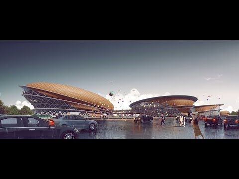 Photoshop architecture rendering tutorial : Daytime sunset afternoon (not blending mode)