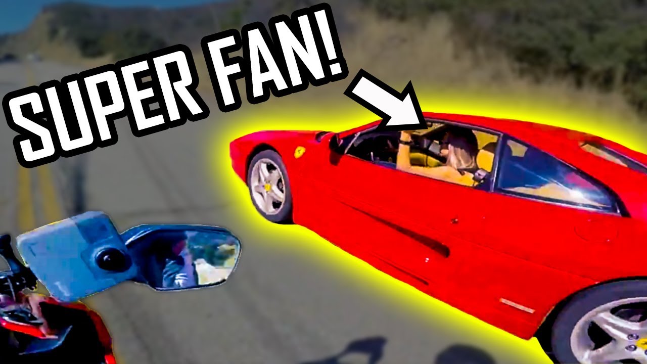 HOT MILF driving Ferrari 