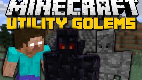 Minecraft: UTILITY GOLEMS MOD (Obsidian Golem, Herobrine Golem & More) Mod Showcase