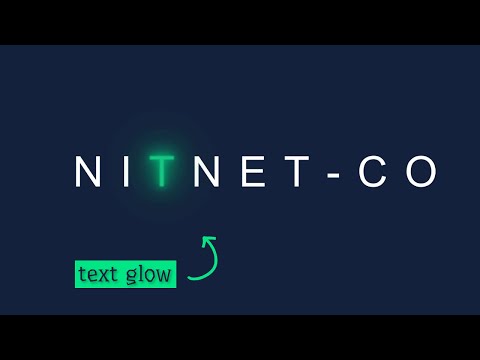Glow text after