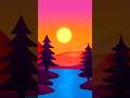 I tried to draw a sunset in Procreate(I’m ten years old)#procreate