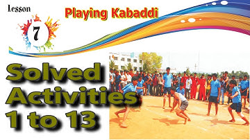 Playing Kabaddi / Chapter 7/class 6th/ #PSEB/Activities 1 to 13