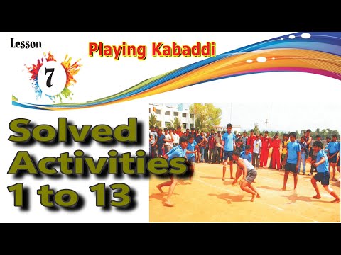 Playing Kabaddi Chapter 7 Class 6th PSEB Activities 1 To 13