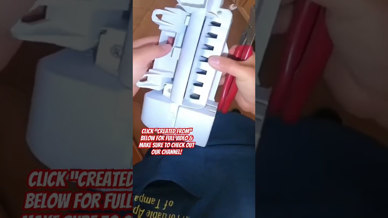 Replacing Ice Maker On GE Refrigerator Appliancerepair 5minuterepair Kitchenappliance Diy Howto