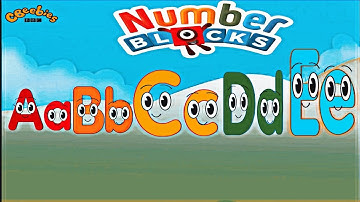 AlphabetBlocks Intro With AlphaFriends Lowercase and Uppercase Letters Blocks Song - Numberblocks!
