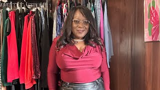 Bar III outfit from Macy’s- Faux Leather Pant w/Bodysuit