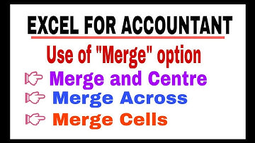 How to use "Merge" option in Ms Excel in Urdu Hindi