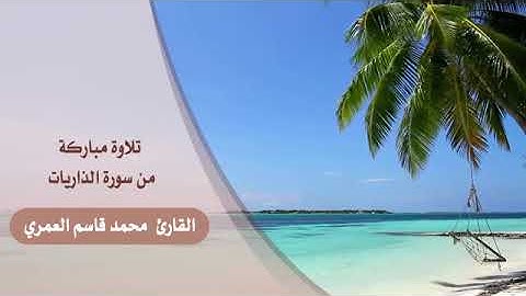 ما تيسر من سورة الذاريات |القارئ محمد بن قاسم العمري