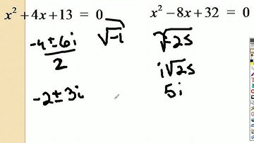 Algebra 2 5.4 Part 1 Examples Factor Complex Numbers