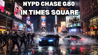 NYPD CHASE THE MOST WANTED G80 IN TIMES SQUARE *MIKEY POV*