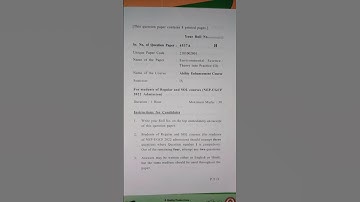 Environmental science theory into practice ll 4th sem || question paper||EVS