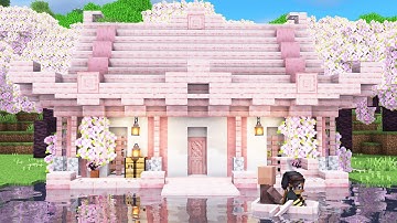 Minecraft: How To Build A Cherry Japanese House | Tutorial🏠