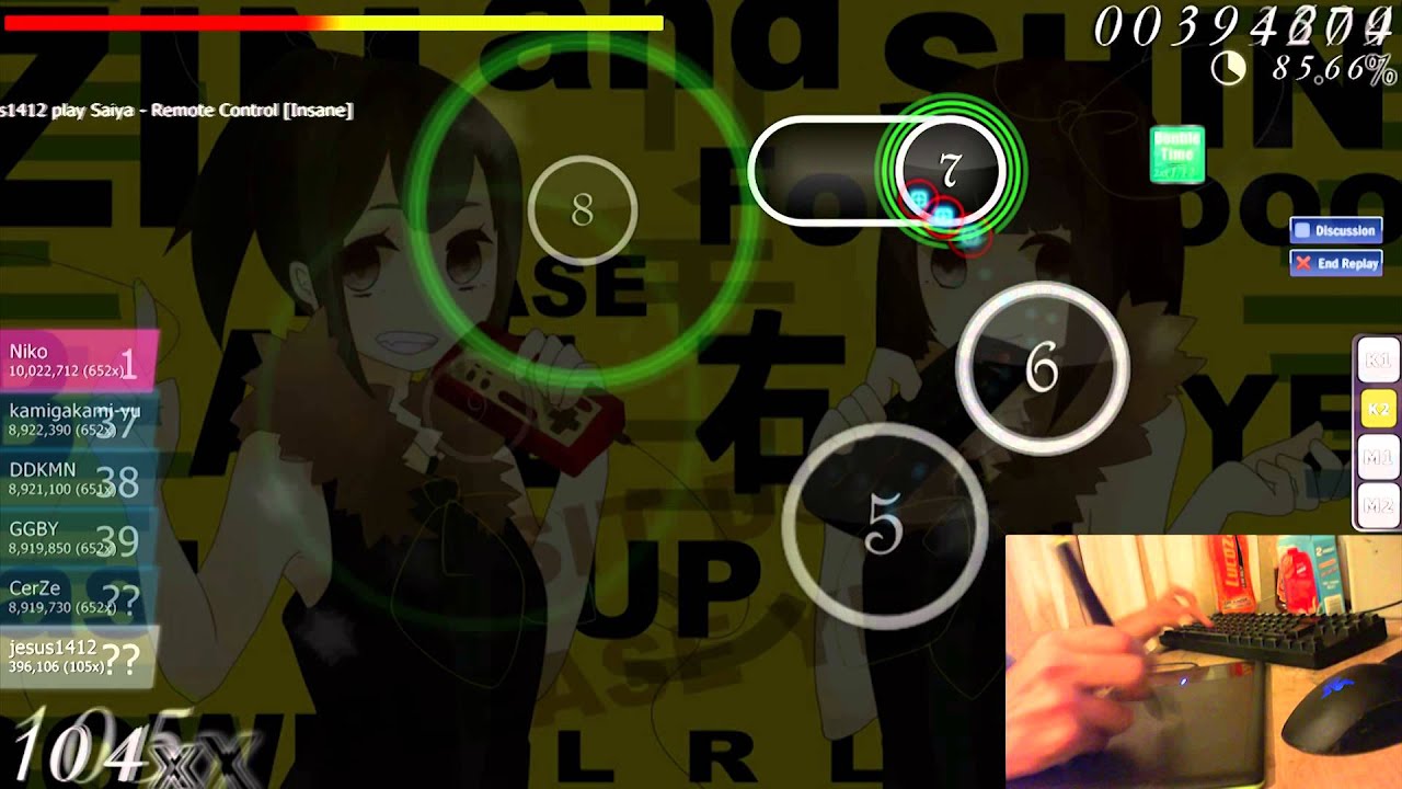 osu! ~ Saiya - Remote Control[Insane]+Doubletime (LIVEPLAY) - YouTube